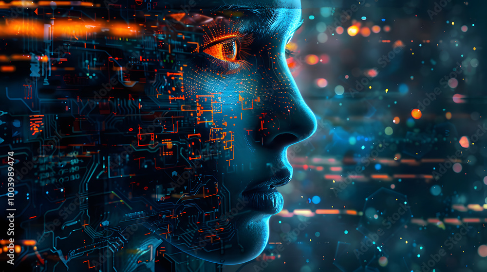 Futuristic science fiction background in artificial intelligence style. Neural network AI generated art Futuristic science fiction background in artificial intelligence style. Neural network AI generated art