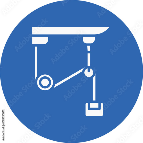 Pulley glyph circle icon