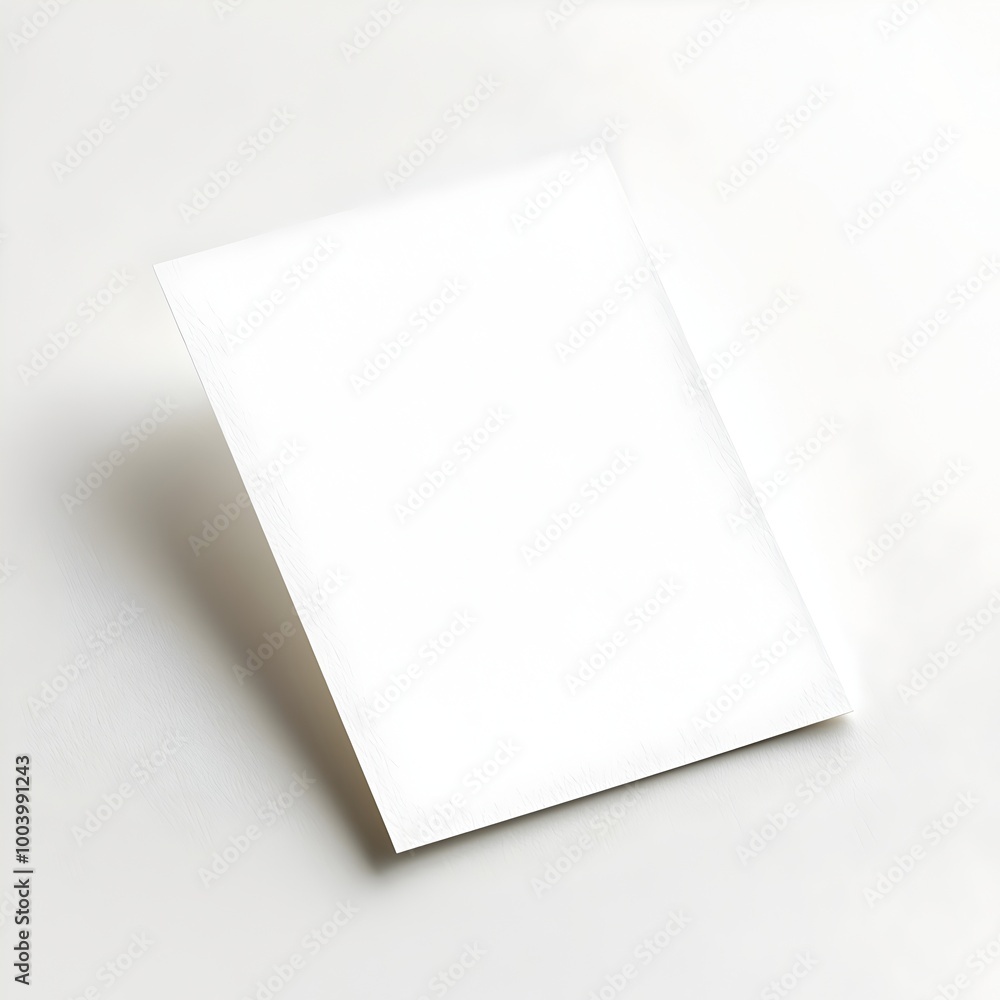 Blank Vertical Name Card with Minimalist Style on White Background Blank Vertical Name Card with Minimalist Style on White Background