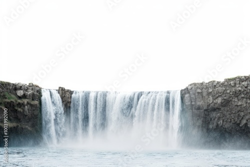 Waterfall nature landscape outdoors.