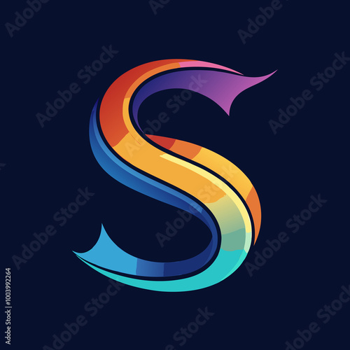 a colorful logo with s on it.