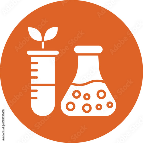 Biochemistry glyph circle icon