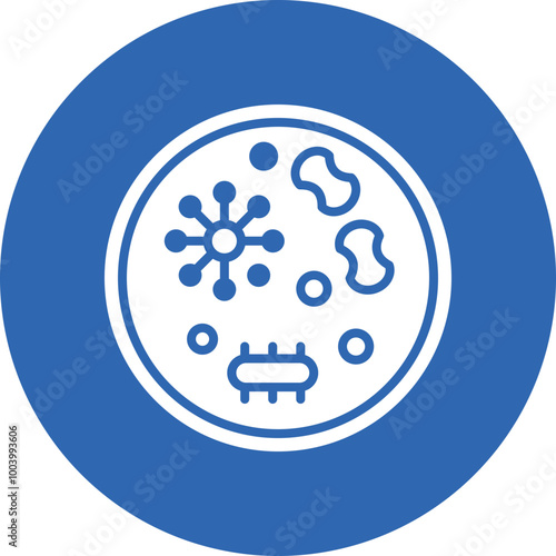 Microbiology glyph circle icon