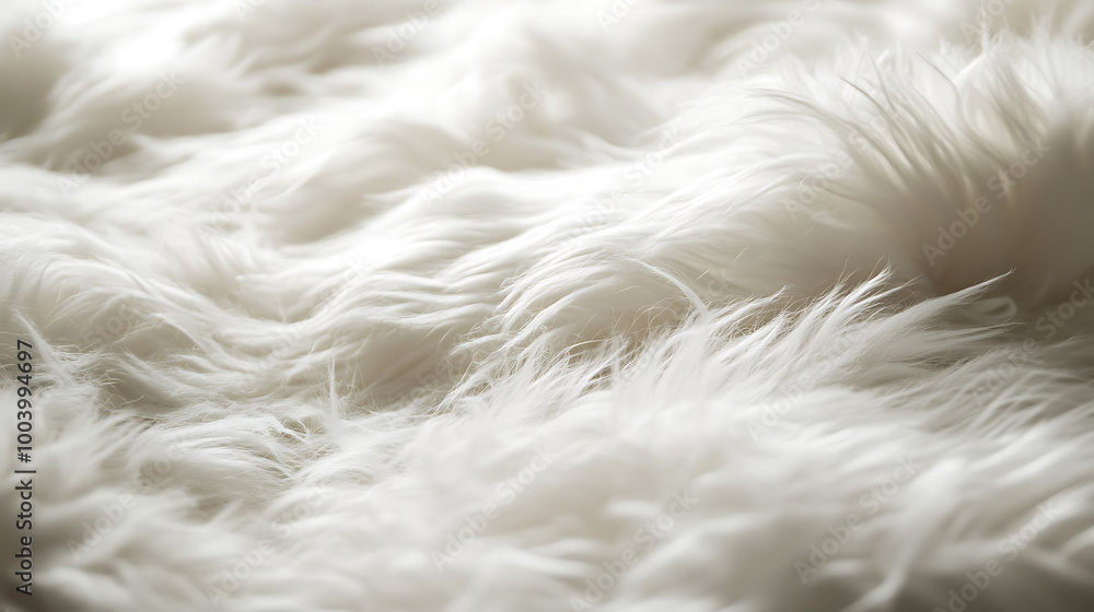 Close-up of soft white fur texture.