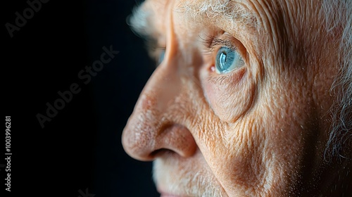 Thoughtful Portrait of an Elderly Man with Kindly Wrinkled Face Showing the Wisdom and Experience of a Lifetime