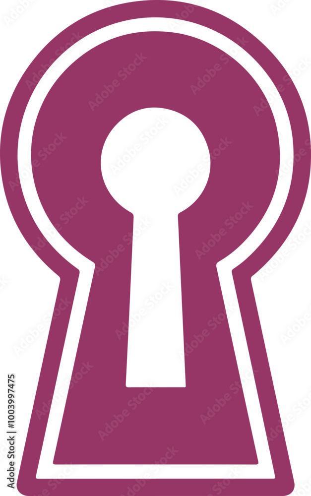 Keyhole Icon with Simplified Design Elements Keyhole Icon with Simplified Design Elements