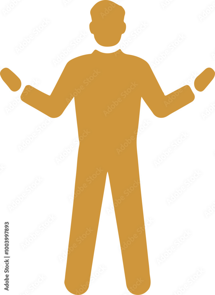 Stylized Icon of a Person with Outstretched Arms Stylized Icon of a Person with Outstretched Arms