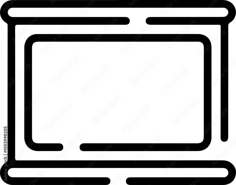 Minimalist Outline of a Picture Frame Design