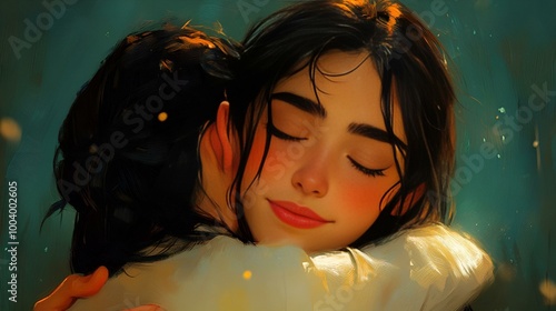 a person with her eyes closed