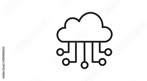 Cloud computing flat icon vector image,
Information Technology icon isolated on white background