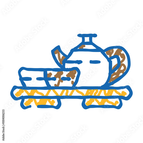 tea chinese doodle icon sketch vector. tea chinese sign. isolated symbol illustration photo