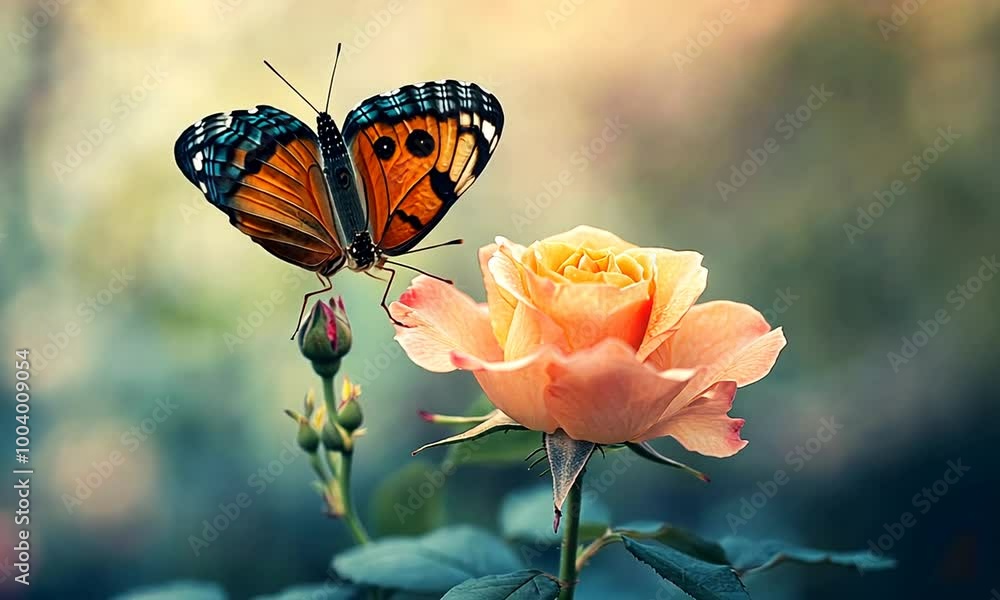 Butterfly on a Rose Butterfly on a Rose