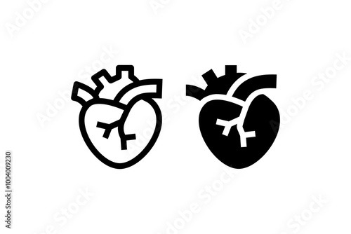 Heart organ icon. Vector icon design.