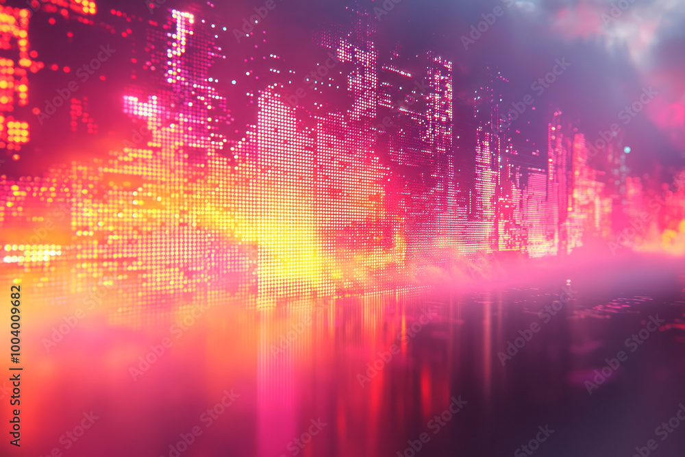 An abstract computer screen with lines of colorful code glowing on a pastel canvas, An abstract computer screen with lines of colorful code glowing on a pastel canvas,