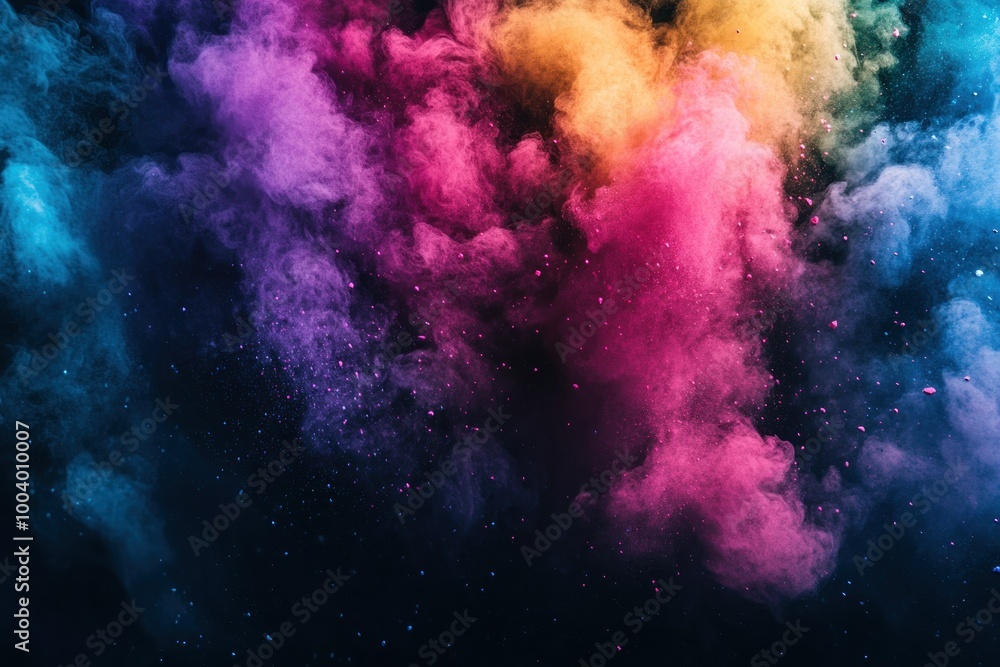 Fototapeta premium Vibrant Color Powder Explosion in Stunning Display
