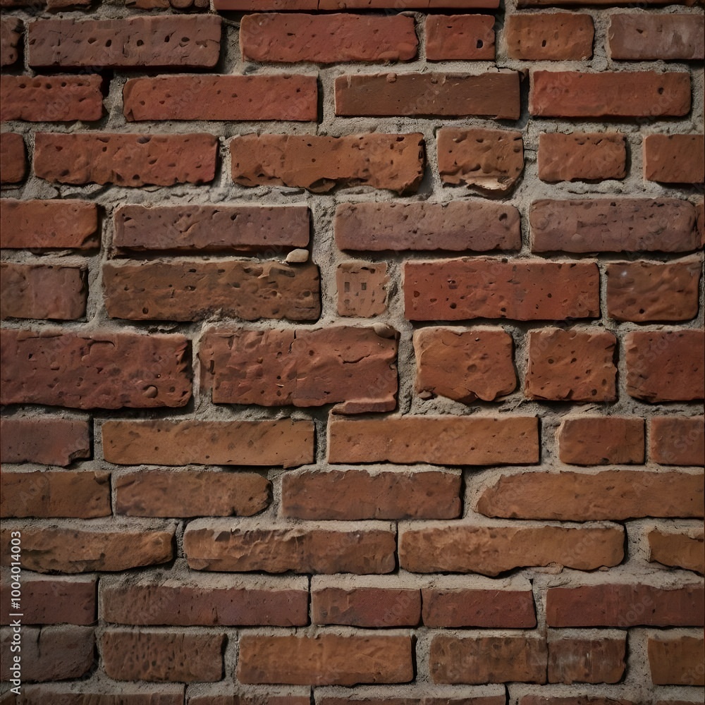 Close-up of rustic red brick wall texture Close-up of rustic red brick wall texture