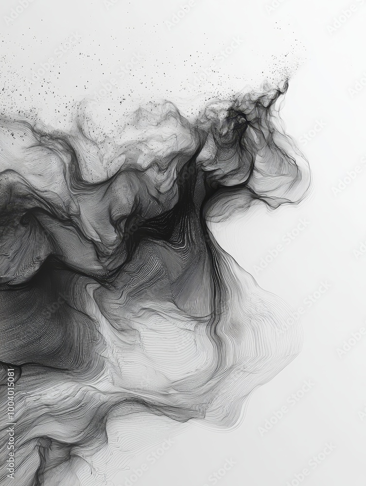 Elegant Abstract Flowing Waves in Minimalist Style Elegant Abstract Flowing Waves in Minimalist Style