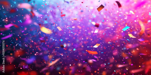 Colorful Confetti Explosion in Vibrant Hues