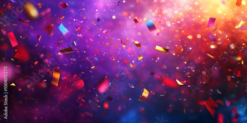 Colorful Confetti Explosion in Vibrant Hues