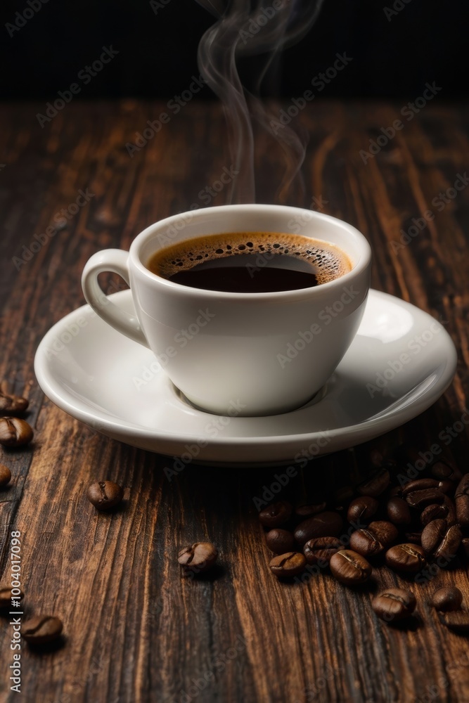cup of coffee with beans cup of coffee with beans