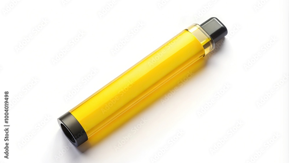 Yellow disposable salt vape on white background Yellow disposable salt vape on white background