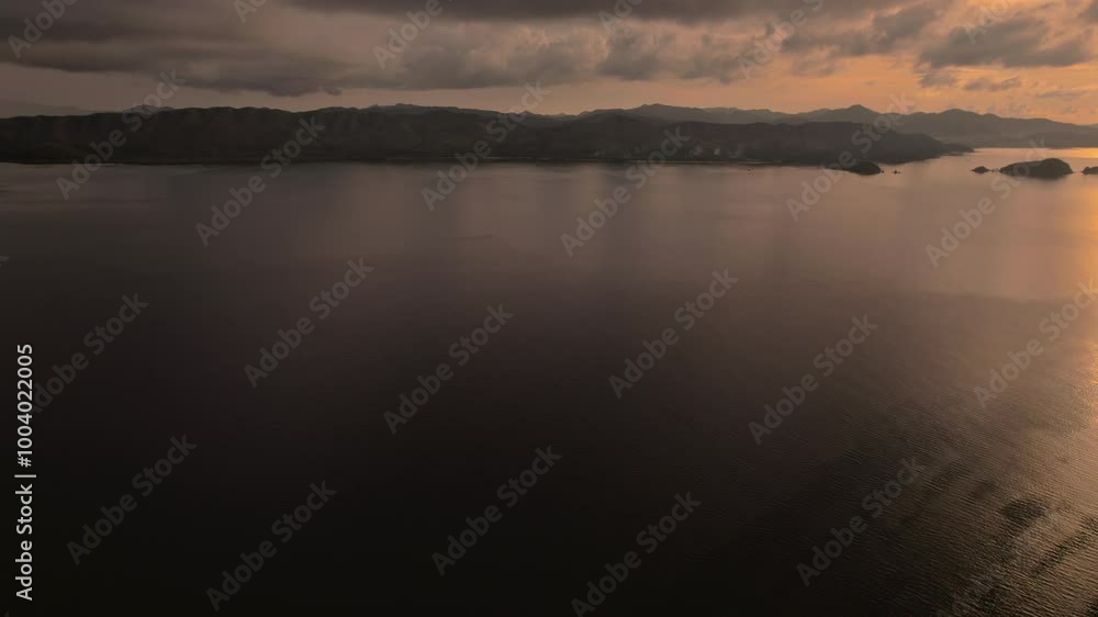 Slow movement tranquility dusk over the water Slow movement tranquility dusk over the water