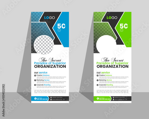 Roll-up banner stand template design