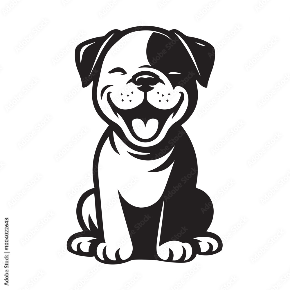 American Bulldog Dog Face Clipart Design - Dog Head Logo - American Bulldog Vector illustration in black and white
American Bulldog Dog Face Clipart Design - Dog Head Logo - American Bulldog Vector illustration in black and white