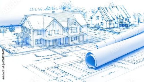A construction schematic plan being drafted with technical precision, [construction  schematic  plan], [schematic design],
