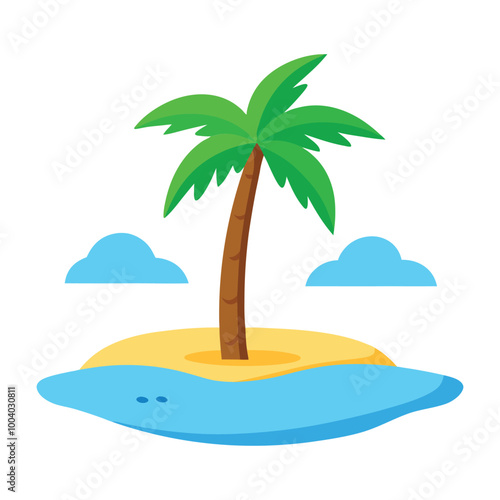 Tropical island with palm trees