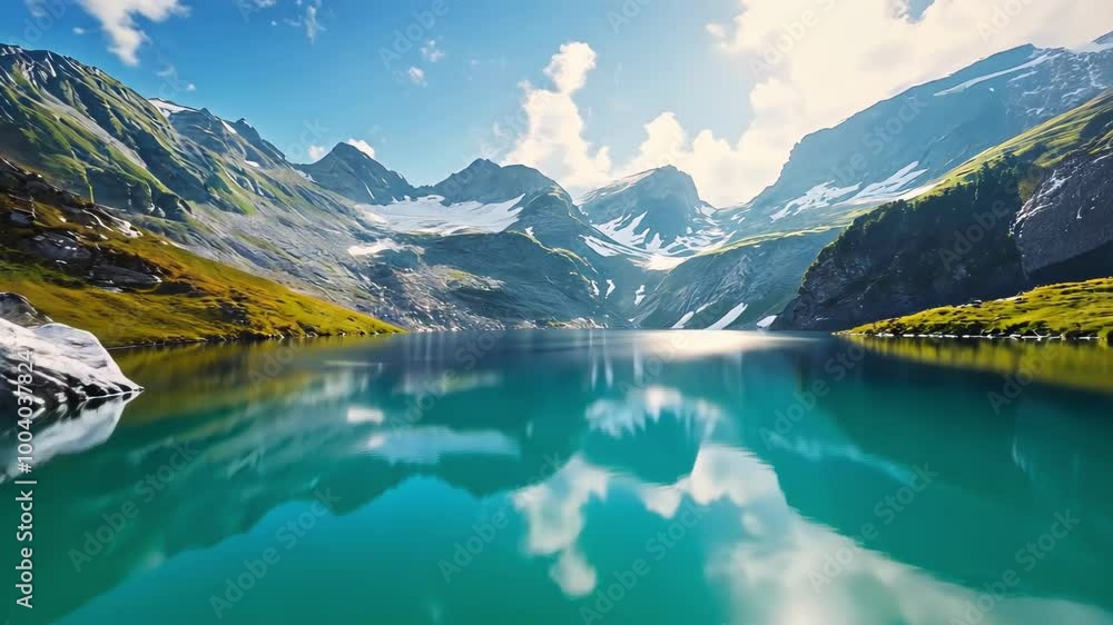 Serene Mountain Lake Reflection Serene Mountain Lake Reflection