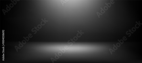 Simple black gradient background empty studio room illustration
