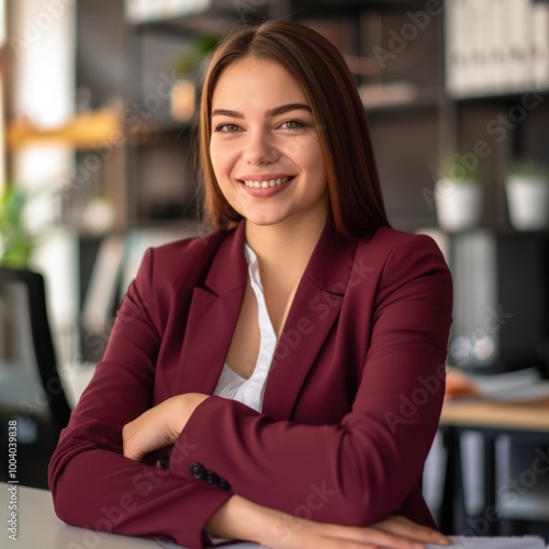 portrait of a smiling businesswoman