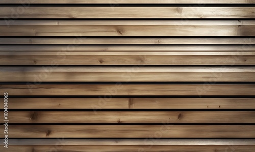  Wooden wall. Texture of wood panels. Pattern of slats with horizontal stripes. Modern interior fences and partitions used in architecture. Cladding from boards is a building material. 