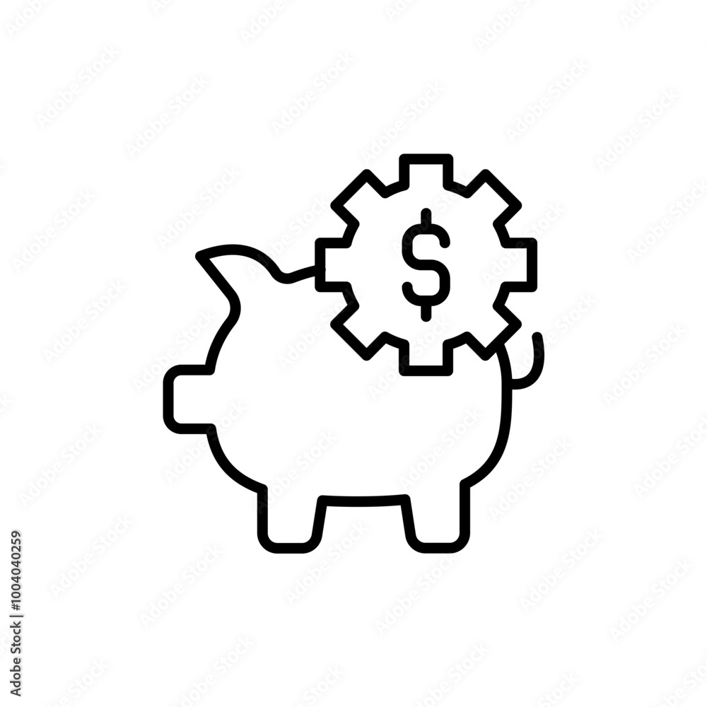 Saving management outline icons, minimalist vector illustration ,simple transparent graphic element .Isolated on white background Saving management outline icons, minimalist vector illustration ,simple transparent graphic element .Isolated on white background