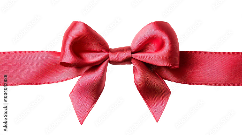Red ribbon bow with transparent background Red ribbon bow with transparent background