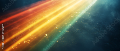 An illustration of a stunning rainbow stained glass window  reflecting light in vibrant colors. This artwork symbolizes LGBTQ pride  inclusivity  and hope.