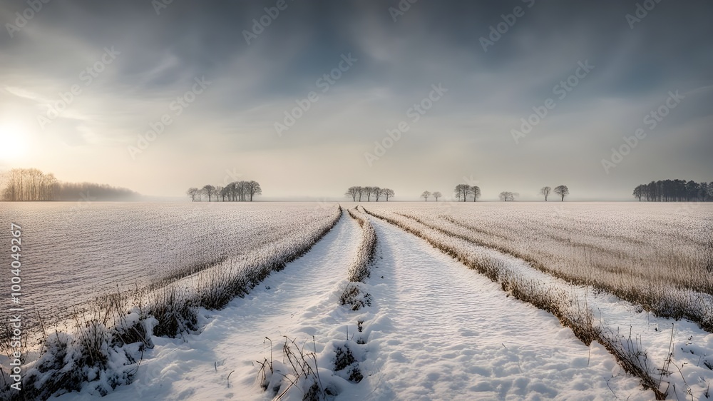 Obraz premium field with winter