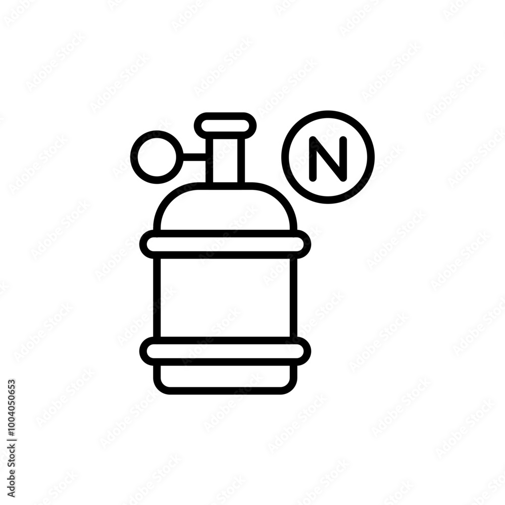 Nitrogen gas outline icons, minimalist vector illustration ,simple transparent graphic element .Isolated on white background Nitrogen gas outline icons, minimalist vector illustration ,simple transparent graphic element .Isolated on white background