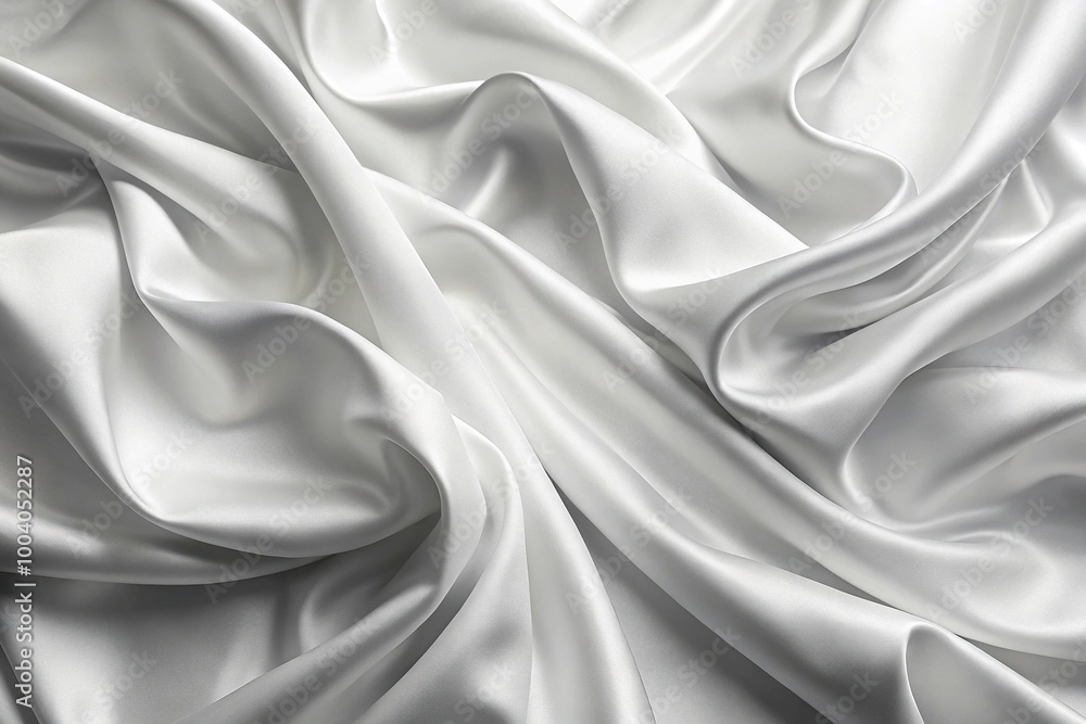 Wide-Angle White or light grey smooth fabric surface background Elegant white silk with folds like waves Light grey texture background Wide-Angle White or light grey smooth fabric surface background Elegant white silk with folds like waves Light grey texture background
