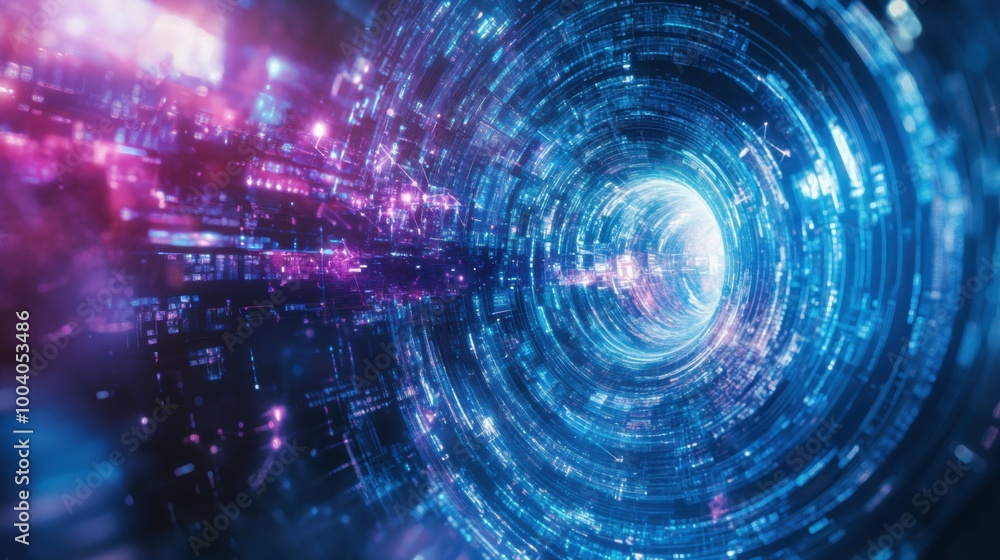 The concept of quantum cryptography expertise in secure blue and enigmatic purple colors The concept of quantum cryptography expertise in secure blue and enigmatic purple colors