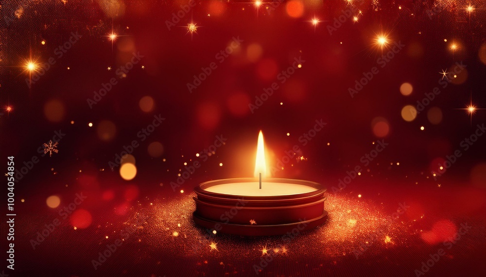 Christmas Background: A deep red background with a golden candlelight effect. Christmas Background: A deep red background with a golden candlelight effect.
