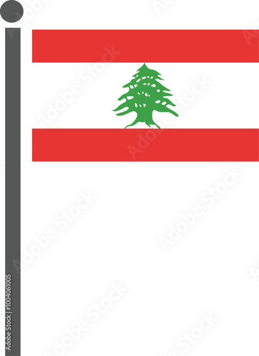 lebanon flag with holder