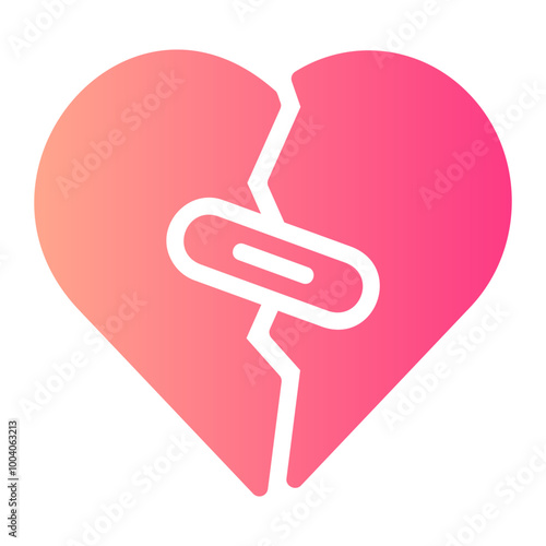 broken heart gradient icon