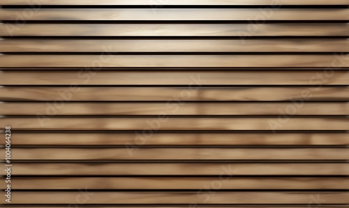  Wooden wall. Texture of wood panels. Pattern of slats with horizontal stripes. Modern interior fences and partitions used in architecture. Cladding from boards is a building material. 