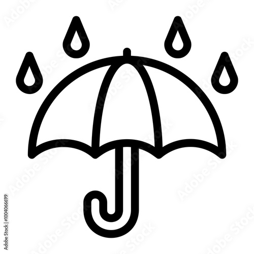 rain line icon