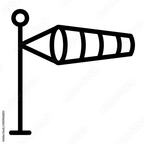windsock line icon