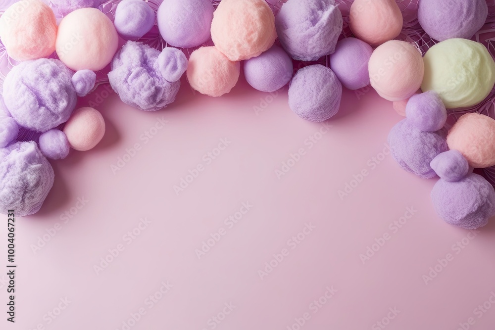 Soft Pastel Canopy Background with Vibrant Cotton Candy Violet Texture Soft Pastel Canopy Background with Vibrant Cotton Candy Violet Texture
