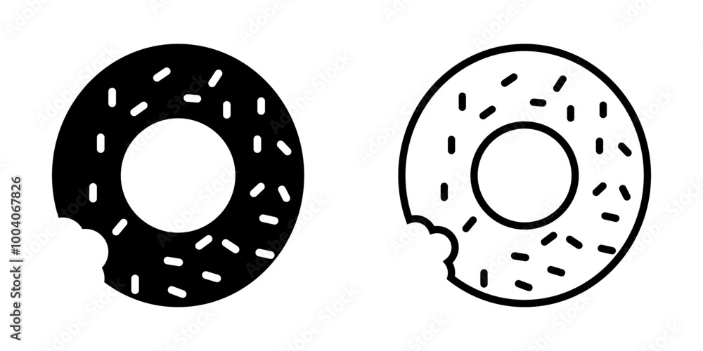 Donut icon on white background