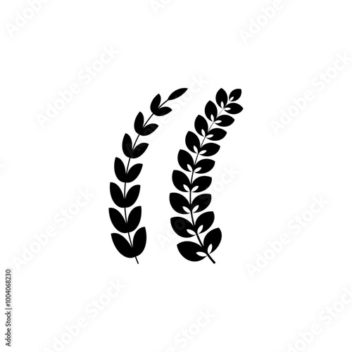 Farm wheat ears icon